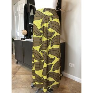 Borden Leaf Print Slight A Line Pockets Skirt 2